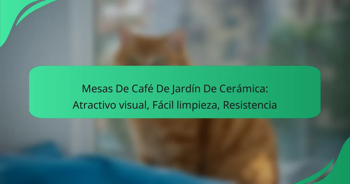 Mesas De Café De Jardín De Cerámica: Atractivo visual, Fácil limpieza, Resistencia